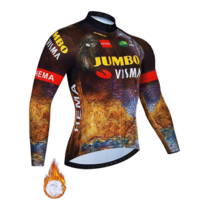 Bluza rowerowa kolarska męska długi rękaw M ocieplana profesjonalna