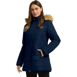 Granatowa damska kurtka outdoor ocieplana S