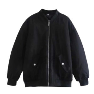 Damska bomberka czarna wodoodporna oversize L