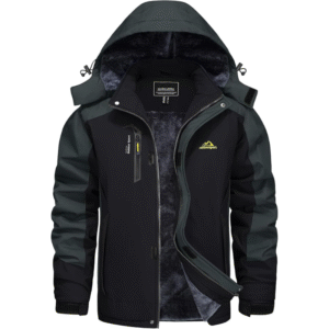 Męska kurtka outdoor czarno-szara ocieplana wodoodporna XXL