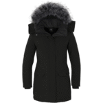 Damska czarna parka ocieplana wodoodporna M