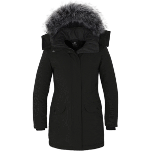 Damska czarna parka ocieplana wodoodporna M
