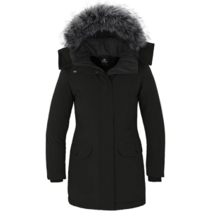 Czarna damska kurtka zimowa z kapturem rozmiar XXL