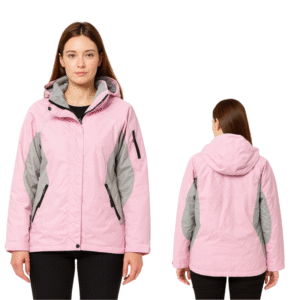 Kurtka wiatrówka damska różowa z kapturem rozmiar M
