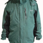 Męska kurtka narciarska 2w1 zielona wodoodporna XXL
