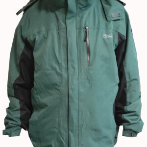 Męska kurtka narciarska 2w1 zielona wodoodporna XXL