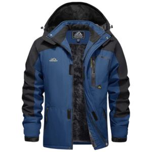 Męska ocieplana kurtka outdoor granatowo-szara rozmiar XXL