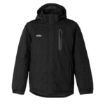 Damska czarna kurtka zimowa wodoodporna z kapturem rozmiar L