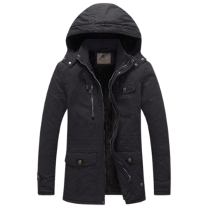 Szara męska kurtka outdoor z kapturem rozmiar L