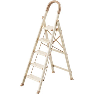 Lekka aluminiowa drabina 5-stopniowa składana antypoślizgowa