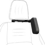 Poduszka zagłówek samochodowy czarny