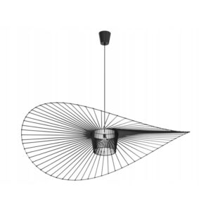 Designerska lampa wisząca czarna 120 cm E27