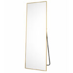 Nowoczesne Lustro stojące 160 × 50 cm z aluminiową ramą