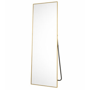 Nowoczesne Lustro stojące 160 × 50 cm z aluminiową ramą
