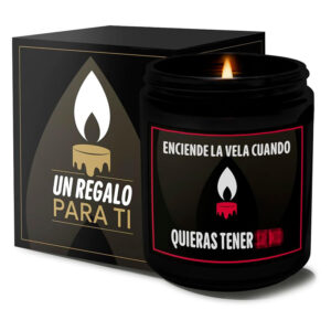 Świeca zapachowa waniliowa z zabawnym napisem prezent rocznica