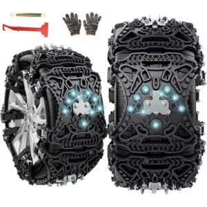 6× łańcuchy śniegowe na paskach 165–295 mm