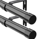 Zestaw 2× drążek do zasłon regulowany 76–300 cm