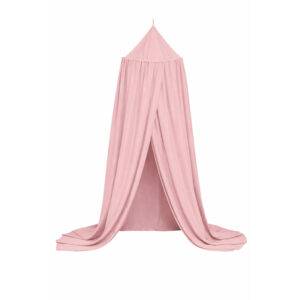 Baldachim nad łóżko dziecięce lekki pudrowy róż zasłona namiot 230 cm