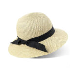 Kapelusz damski słomkowy przeciwsłoneczny na lato rozmiar L/XL 58–60 cm