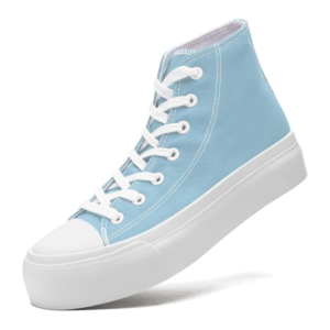 Trampki damskie jasnoniebieskie wysokie sznurowane modne 40