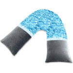 Poduszka ciążowa V szara z pianki memory foam ergonomiczna