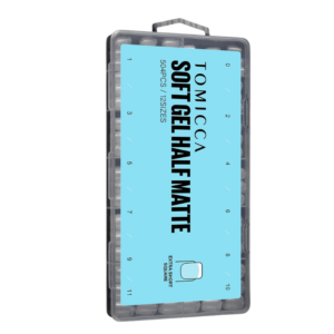 Tomicca żelowe tipsy półmatowe bardzo krótkie kwadrat 504 szt 12 rozmiarów