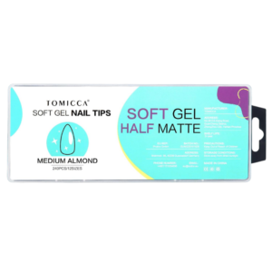 Tomicca tipsy żelowe migdałki półmat 240 szt 12 rozmiarów