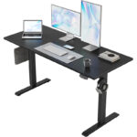 Biurko elektryczne regulowane 120×60 cm czarne