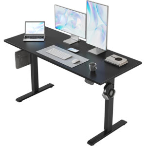 Biurko elektryczne regulowane 120×60 cm czarne