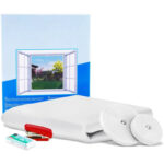 Moskitiera okienna biała 130x150 cm siatka przeciw owadom