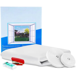 Moskitiera okienna biała 130x150 cm siatka przeciw owadom