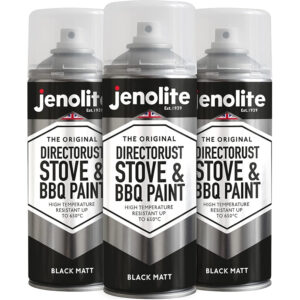 Spray 3×400 ml Farba wysokotemperaturowa 650°C Czarna Mat