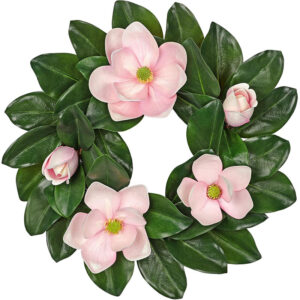 Sztuczny wianek kwiatowy na drzwi Magnolia 40 cm