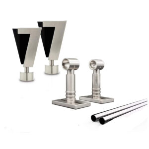 Karnisz metalowy regulowany 110–210 cm szczotkowany nikiel