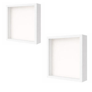 Zestaw 2 drewnianych ramek na zdjęcia 3D 19x19cm