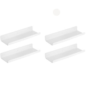 Półki wiszące ścienne 4 szt. 30x10x4 cm Białe