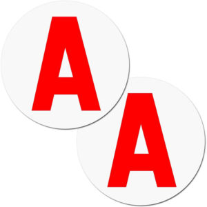 Magnesy na auto „A” – zestaw 2 szt. Oznaczenie początkującego kierowcy