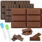 Zestaw 3 silikonowych foremek wielorazowych do czekolady bez BPA