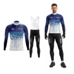 Strój rowerowy męski komplet kolarski długi HOMTOL S niebieski