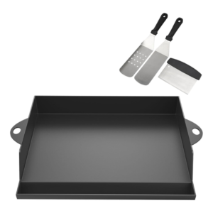 Płyta grillowa żeliwna do grilla 36.5x45.5 zestaw łopatki skrobak