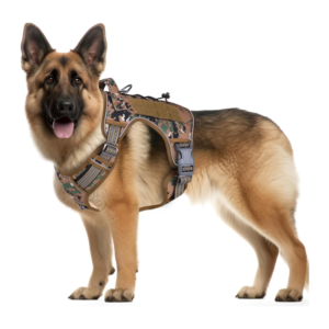 Taktyczne szelki dla psa S moro regulowane odblaskowe z uchwytem