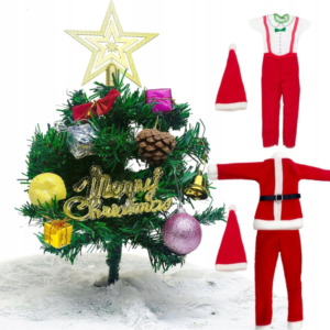 Ubrania świąteczne dla lalek 30 cm akcesoria do dekoracji domków dla lalek