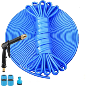 Wzmocniony wąż ogrodowy 25 m z dyszą natryskową odporny na zagięcia