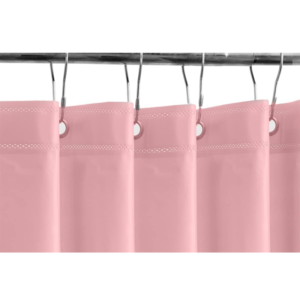 Zasłona prysznicowa jasnoróżowa 180x180 cm z magnesami
