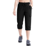 Damskie spodnie rybaczki trekkingowe L czarne