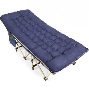 Składane łóżko polowe kempingowe z materacem 190x71 cm