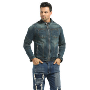 Jeansowa kurtka motocyklowa z ochraniaczami S