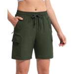 Spodenki damskie trekkingowe cargo M zielone