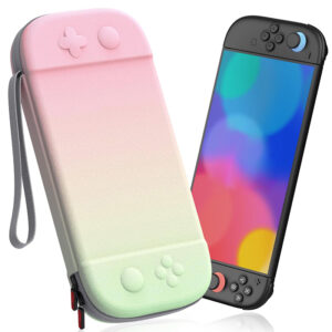 Etui ochronne do Nintendo Switch 2 Futerał Różowo-Zielony Nylon