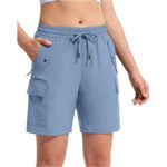 Spodenki damskie trekkingowe cargo M niebieskie